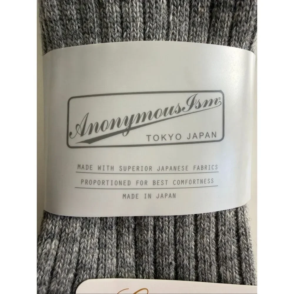 Anonymous ISM Socks Crew Made in Japan Cashmere Blend One Size Fits Most